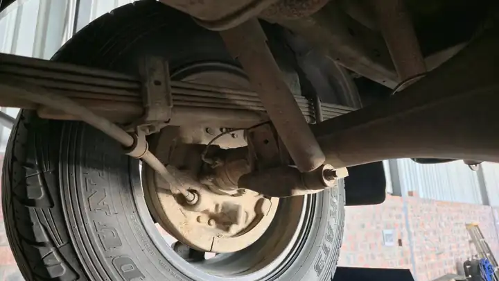 Leaf springs & drum before treatment